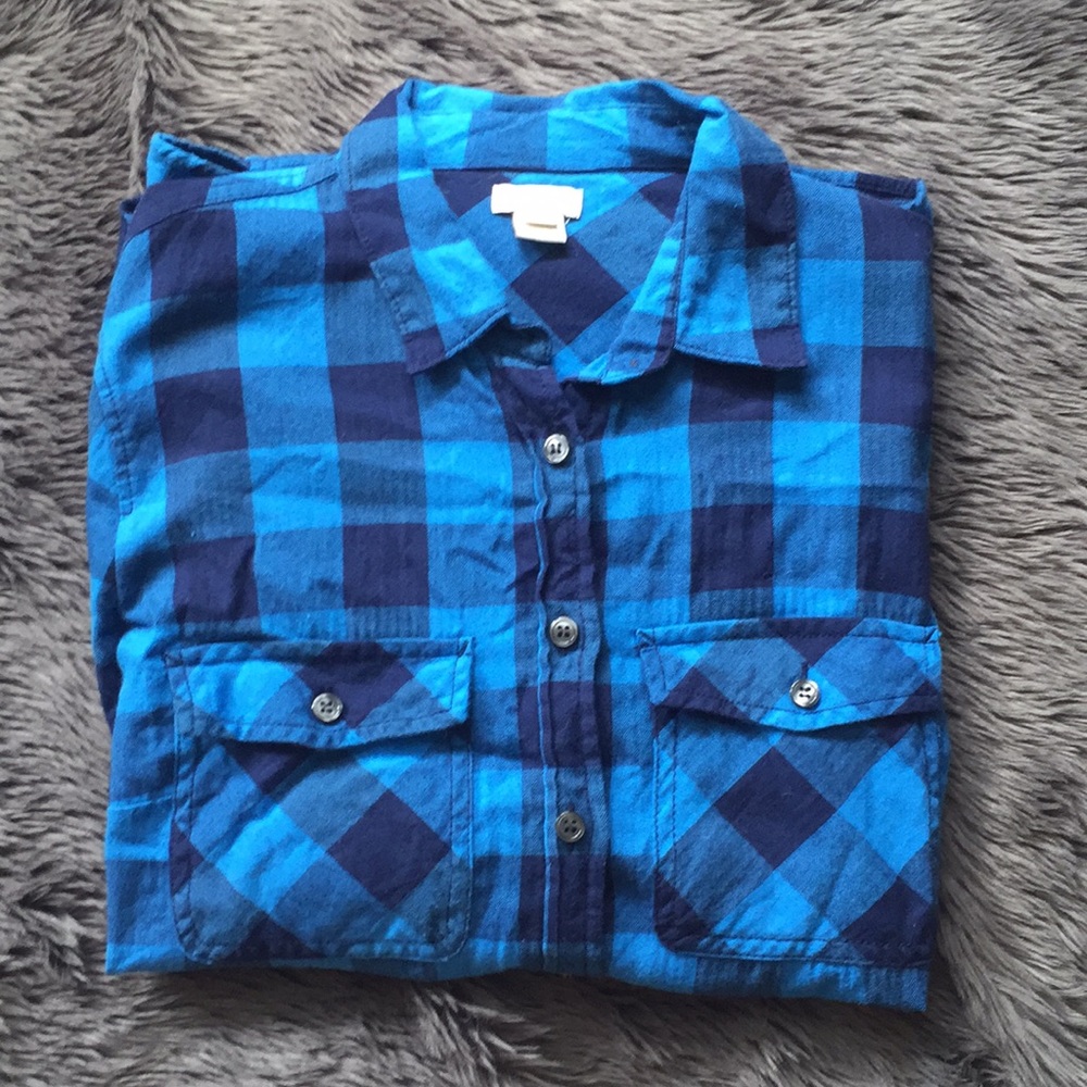 J Crew Factory flannel button up shirt